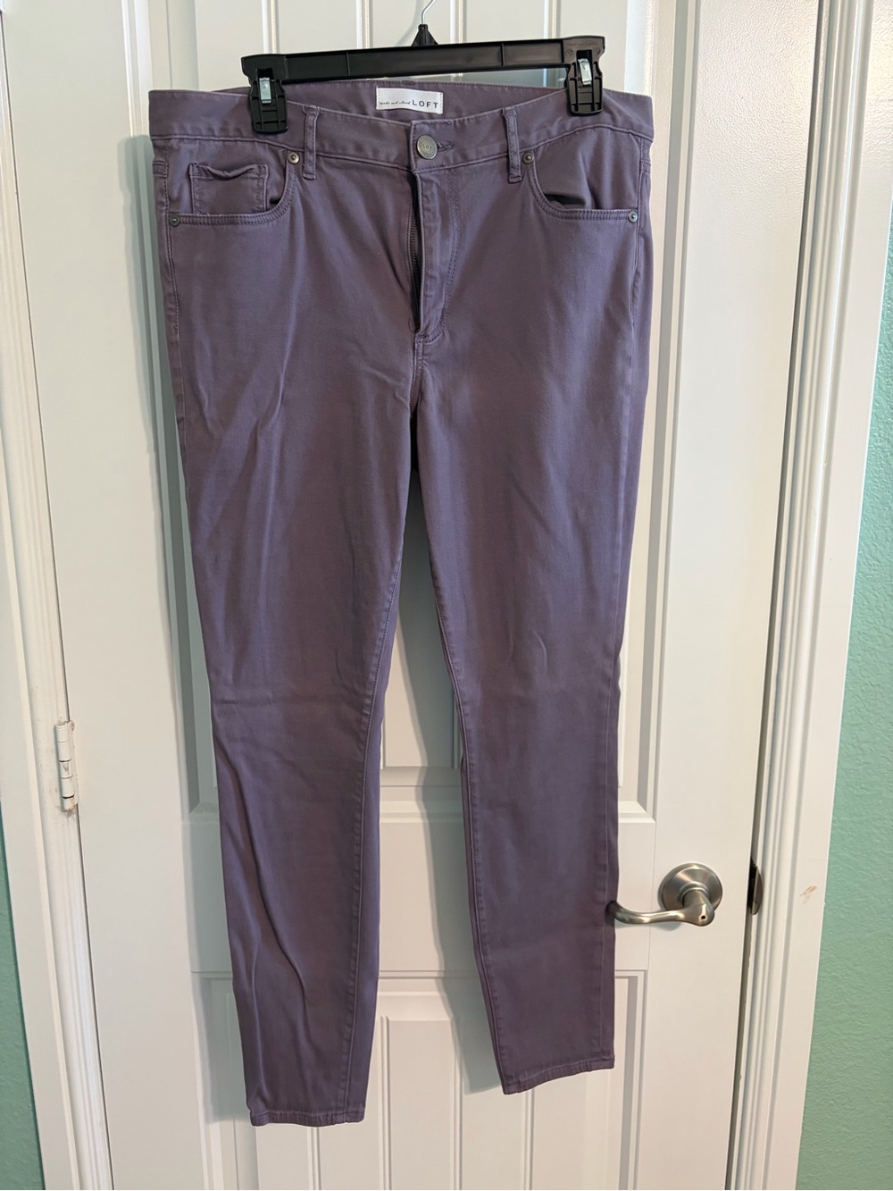 Loft Women's Purple Stretch Slim Jeans - 5-Pocket Style